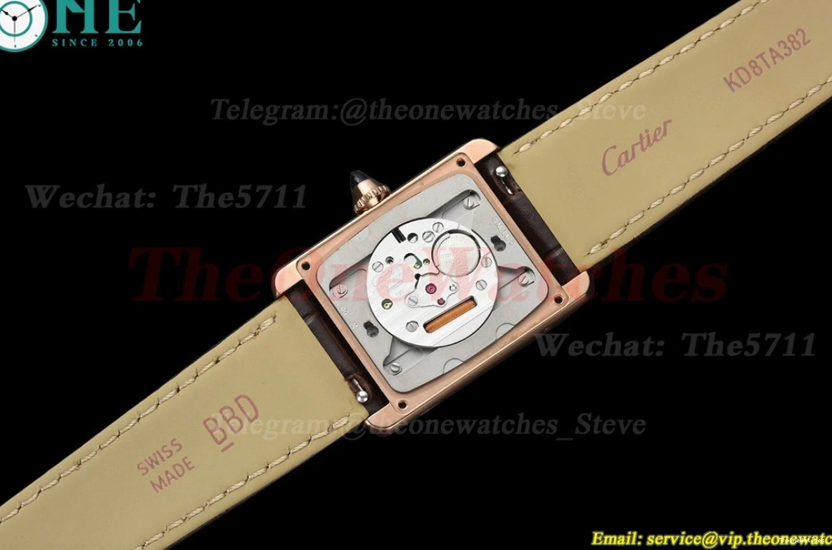 Tank White Brown Quartz Dial RG LE 25.5mm F1F Louis 0418